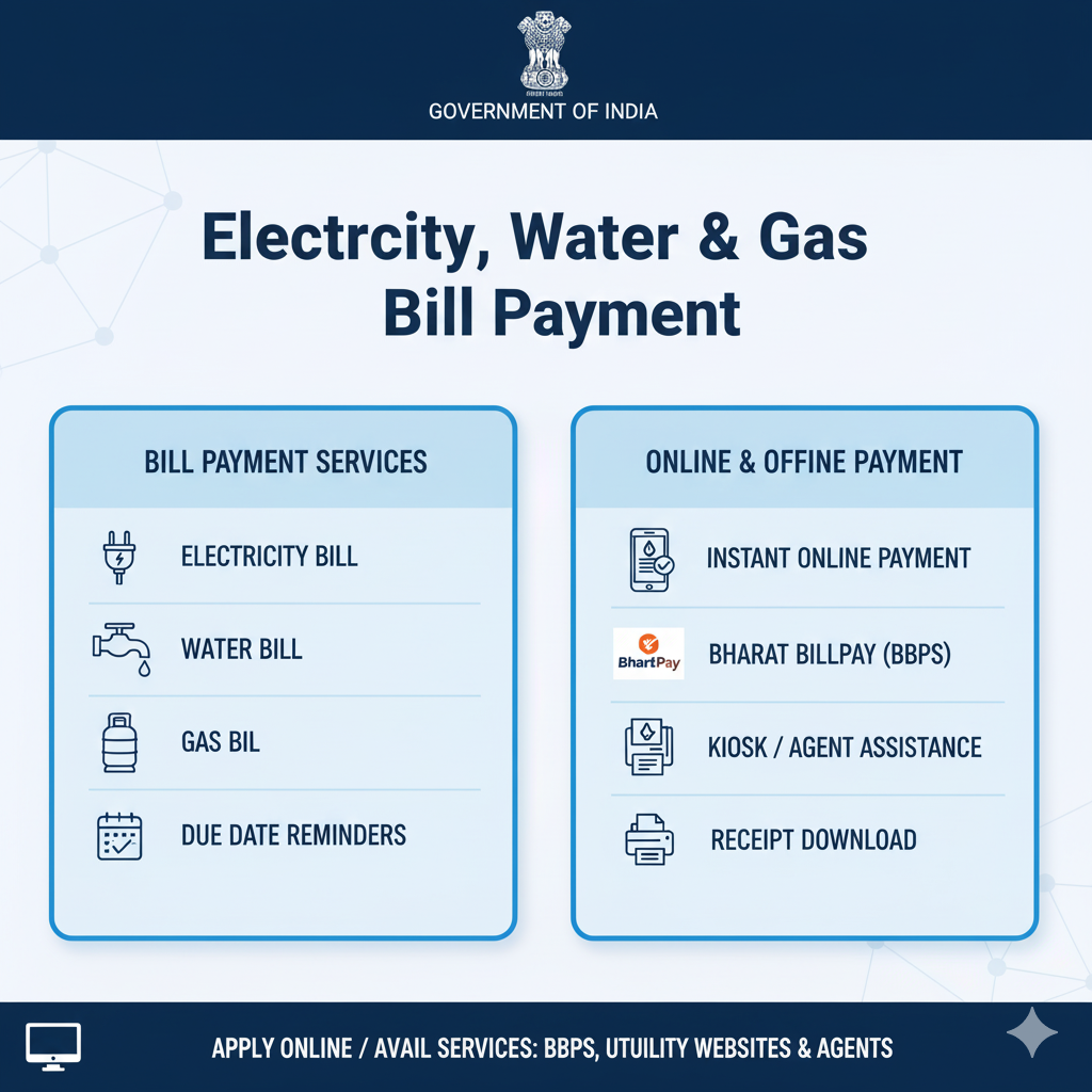 Electricity, Water & Gas Bill Payment
